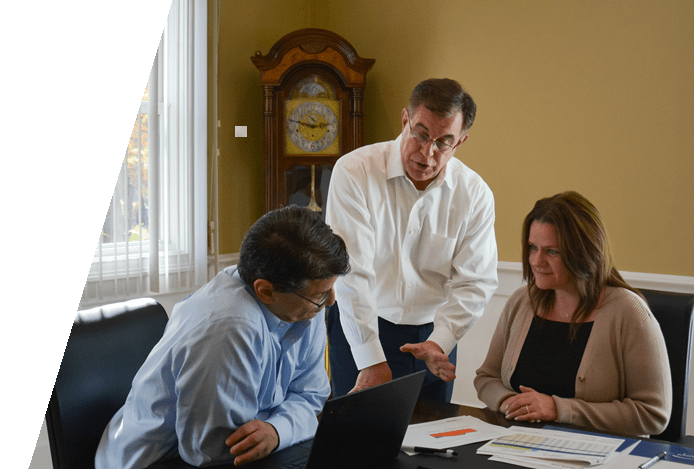 ciampi wealth management female team members photo inside at table